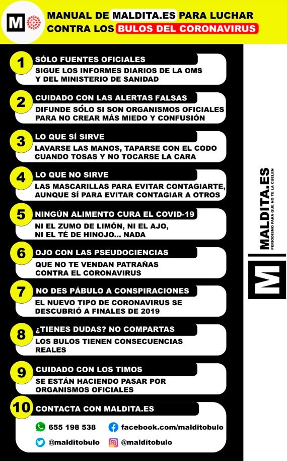 bulos sobre el coronavirus