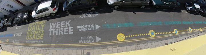 Gráfica en la calle de Brighton