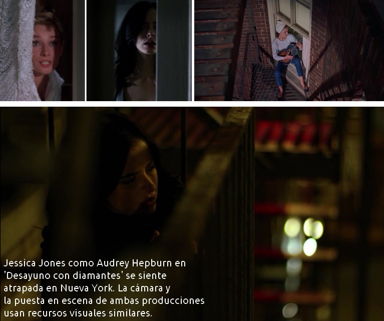 Jessica Jones y Audrey Hepburn