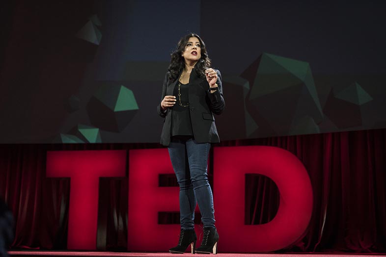 Reshma Saujani speaks at TED2016 - Dream, February 15-19, 2016, Vancouver Convention Center, Vancouver, Canada. Photo: Bret Hartman / TED