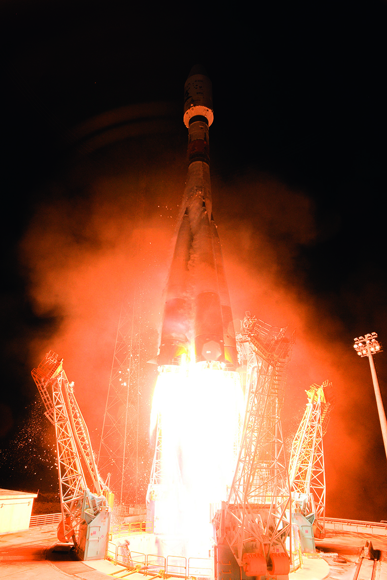 Lanzamiento de Gaia el 19 de diciembre de 2013 desde la base de Kourou, en la Guayana Francesa.