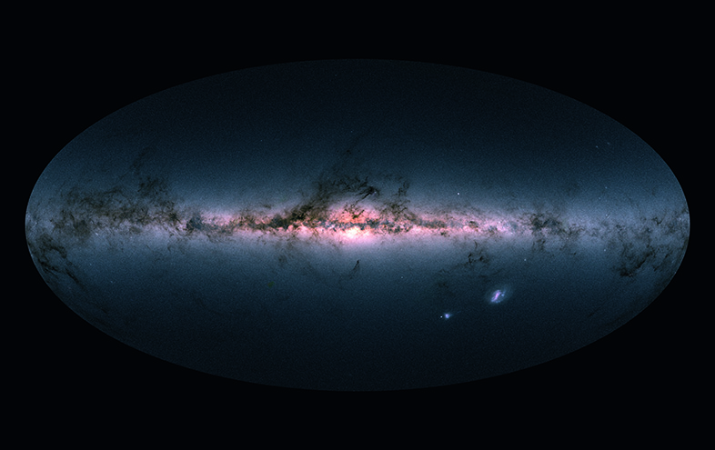 Mapa del cielo elaborado por Gaia (ESA)