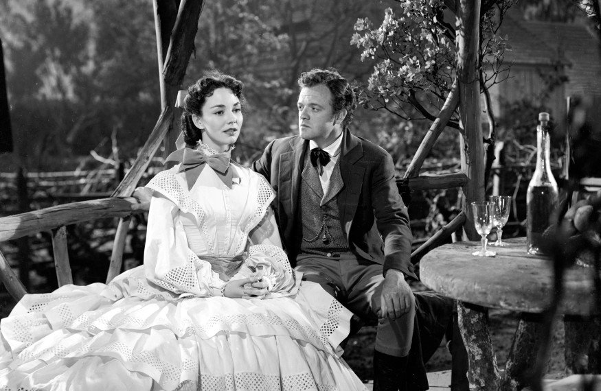 Jennifer Jones y Van Heflin en "Madame Bovary" basada en la novela de Gustave Flaubert