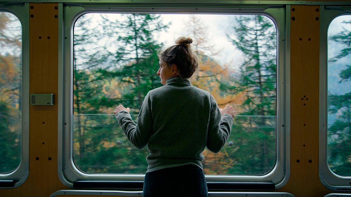 pasajeros en un tren